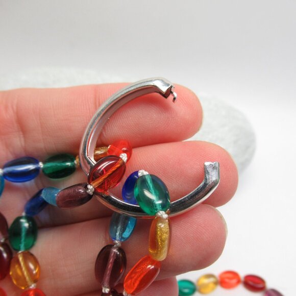 Rainbow Czech glass Necklace - Picture 4 of 10